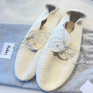 Hobe shoes white leather “snakeskin” 40 size 8.5/9 women
